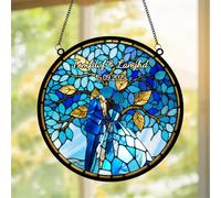 Personalized Wedding Anniversary Tree Crystal Stained Glass Suncatcher Ornament, Custom Couple Name Marriage Engagement Window Hanging Sun Catcher Gifts for Valentine's Him Her Husband Wife