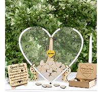 Personalized Wedding Guest Book Heart Drop Box Custom Rustic Wedding Decor Alternative Guest Book Wedding Ideas Wedding Heart Guest Drop Box Alternative Guest Book Frame with Hearts (A-white)