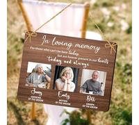 Personalized Wedding Memorial Photo Sign,Custom In Loving Memory Wedding Decor,Reserved Signs for Wedding Ceremony Chair,Sympathy Keepsake Gift,Memorial Bereavement Gifts for Loss of Loved One