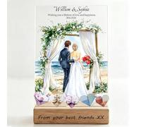 Personalized Wedding Money Holder, Money Gift Card, Custom Couple Portrait Night Light Gift for Newlyweds, Bride, LED Lighted Decorations Cash Holder, Wedding Gifts