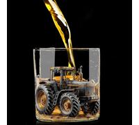 Personalized Whiskey Glasses,Tractor Farming - Whiskey Bourbon Glass Old Fashioned Cocktail Glasses Custom Name Tractor Design Barware,Custom Christmas Father's Day Gifts for Farmers Men Dad (Clear)