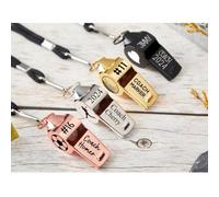 Personalized Whistle for Coach,Gold Engraved Whistle with Lanyard,Appreciation Gift for Referee,Coach,Teacher,Team Soccer Sports Whistle,Sport Gift for Coach,Custom Gift for MenWoman (Rose Gold)