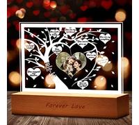Personalized Why I Love You 10 Reasons Tree Frame Night Light Lamp Custom Tree of Life Hearts Home Decor Mothers Day Gifts for Mom