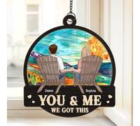 Personalized Window Hanging Suncatcher Gifts for Couples, I Love You to The Moon and Back, Birthday Gifts for Women Wife Girlfriend, Husband Gift from Wife, Romantic Gift for Her Him