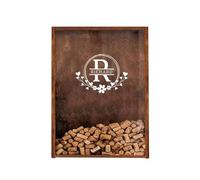 Personalized Wine Cork Shadow Box Custom Wine Cork Keeper Decorative Wall Mounted, Tabletop & Countertop Hanging Cork Holders Wine Decor Shadowbox Wooden Gift for Housewarming Home Decor