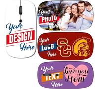 Personalized Wireless Mouse Custom Mice for Laptop, Design Your Own Computer 2.4G USB Receiver, Design with Photo, Image, or Logo on