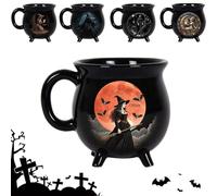 Personalized Witch Cauldron Mug,Custom Halloween Mugs, Witch Tea Cup Witchy Spooky Vibes Gift, Witches Coffee Mug for Women, Besties, Family, Witches Cauldron Coffee Cups