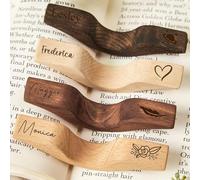Personalized Wood Book Page Holder, Custom Name Thumb Pages Holder, Books Pages Spreader, Christmas Bookish Gifts for Book Lovers, Bookworms, Readers, Reading Accessories