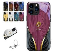 Personalized Wood Grain Dragon Compatible with Tempered Glass Case, Personalized Magnetic Charging 360-Degree Drop Protection, All-inclusive Lens Case for 17-12ProMax (Purple,for iPhone 16Pro)
