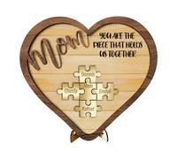Personalized Wood Mothers Day Puzzle Sign Gift For Mom,Personalized Mom Puzzle Sign Plaque with Custom Kids Names| MOM Puzzle Piece Wall Decor Mother Day's Birthday Gift for Mom Grandma (style 39)