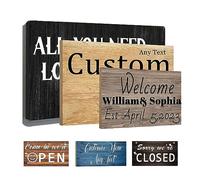 Personalized Wood Signs for Gift Customized Wooden Board Wall Art Farmhouse Vintage Rustic Decor (12''X6'')