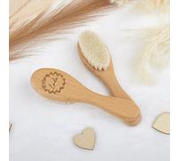 Personalized Wooden Baby Massage Brush,Personalized Baby Hairbrush with Baby Name, Toddler, Baby Shower Hair Brush (1pcs)