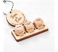 Personalized Wooden Date Night Dice After Dark, Custom Couples Names Decision Board Game