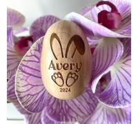 Personalized Wooden Egg Shaker,Engraved Baby Eggs,Easter Kids,Custom Wood Egg,Easter Basket Filler,My 1st Easter,Sensory Eggs Wood (small)