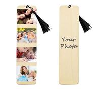 Personalized Wooden Photo Bookmark with Tassel, Custom Picture Bookmark for Gifts, Anniversary, Birthday, Valentine's Day