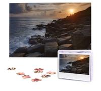 Personalized Wooden Puzzle 1000 Pieces Jigsaw Puzzles for Adults Along The Rocks Family Reunion Puzzle Gift for Birthday Christmas