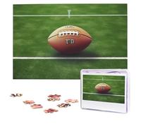 Personalized Wooden Puzzle 1000 Pieces Jigsaw Puzzles for Adults American Football Field Ball Sport Family Reunion Puzzle Gift for Birthday Christmas