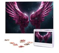 Personalized Wooden Puzzle 1000 Pieces Jigsaw Puzzles for Adults Beautiful Wings Among the Stars Family Reunion Puzzle Gift for Birthday Christmas