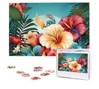 Personalized Wooden Puzzle 1000 Pieces Jigsaw Puzzles for Adults Tropical Summer Family Reunion Puzzle Gift for Birthday Christmas