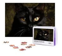Personalized Wooden Puzzle 300 Pieces Jigsaw Puzzles for Adults A Black Cat Family Reunion Puzzle Gift for Birthday Christmas