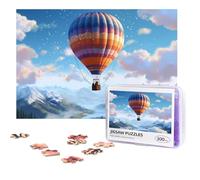 Personalized Wooden Puzzle 300 Pieces Jigsaw Puzzles for Adults Hot Air Balloon Family Reunion Puzzle Gift for Birthday Christmas