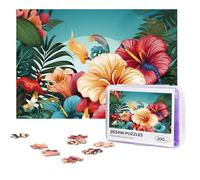 Personalized Wooden Puzzle 300 Pieces Jigsaw Puzzles for Adults Tropical Summer Family Reunion Puzzle Gift for Birthday Christmas