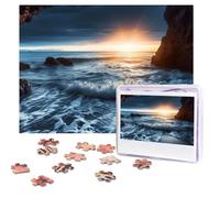 Personalized Wooden Puzzle 500 Pieces Jigsaw Puzzles for Adults A Corner of The Sea Family Reunion Puzzle Gift for Birthday Christmas