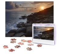 Personalized Wooden Puzzle 500 Pieces Jigsaw Puzzles for Adults Along The Rocks Family Reunion Puzzle Gift for Birthday Christmas