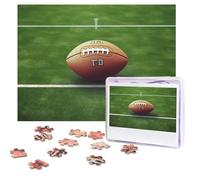 Personalized Wooden Puzzle 500 Pieces Jigsaw Puzzles for Adults American Football Field Ball Sport Family Reunion Puzzle Gift for Birthday Christmas
