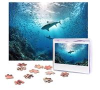 Personalized Wooden Puzzle 500 Pieces Jigsaw Puzzles for Adults Animals The Ocean Family Reunion Puzzle Gift for Birthday Christmas
