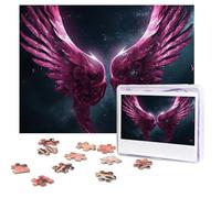 Personalized Wooden Puzzle 500 Pieces Jigsaw Puzzles for Adults Beautiful Wings Among the Stars Family Reunion Puzzle Gift for Birthday Christmas