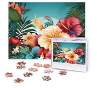 Personalized Wooden Puzzle 500 Pieces Jigsaw Puzzles for Adults Tropical Summer Family Reunion Puzzle Gift for Birthday Christmas