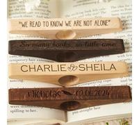 Personalized Wooden Thumb Book Page Holder,Customized Engraved Wooden Book Page Holder,Gifts for Reading Lovers (L)