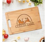 Personalized Xmas Cutting Board - Custom Engraved Charcuterie Block, Gift for Family & Friends, Xmas Holiday Kitchen Decor