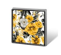 Personalized Yellow Rose Lapel Pin for Men Women Cute Funny Square Brooch for Ease And Safe Aluminum Alloy Brooches Suit Dress Accessories Wedding Party