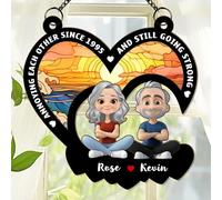 Personalized You and Me We Got This Suncatcher - Elegant Custom Gift for Couple - Birthday Present for Him Her Husband Wife - Wedding Window Hanging Decoration