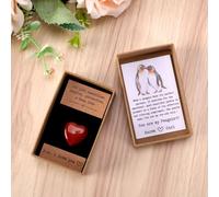Personalized You Are My Penguin Red Love Pebble Card Gift Box with Names Anniversary Valentine's Day Gift for Couple