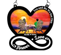 Personalized You & Me We Got This Suncatcher,Custom Window Hanging Ornament,Anniversary Housewarming Birthday Couples Gifts for for Him,Her,Wife,Girlfriend,Husband