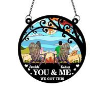 Personalized You & Me We Got This Suncatcher,Custom Window Hanging Ornament,Anniversary Housewarming Birthday Couples Gifts for for Him,Her,Wife,Girlfriend,Husband