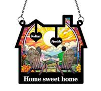 Personalized You & Me We Got This Suncatcher,Custom Window Hanging Ornament,Anniversary Housewarming Birthday Couples Gifts for for Him,Her,Wife,Girlfriend,Husband