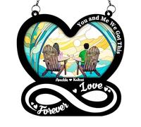 Personalized You & Me We Got This Suncatcher,Custom Window Hanging Ornament,Anniversary Housewarming Birthday Couples Gifts for for Him,Her,Wife,Girlfriend,Husband