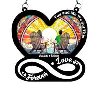 Personalized You & Me We Got This Suncatcher,Custom Window Hanging Ornament,Anniversary Housewarming Birthday Couples Gifts for for Him,Her,Wife,Girlfriend,Husband