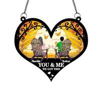 Personalized You & Me We Got This Suncatcher,Custom Window Hanging Ornament,Anniversary Housewarming Birthday Couples Gifts for for Him,Her,Wife,Girlfriend,Husband