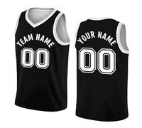 Personalized Your Own Basketball Jersey Sports Shirt Printed Custom Team Name Number Logo for Men Youth Black