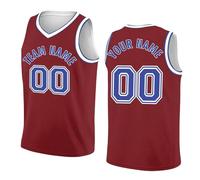 Personalized Your Own Basketball Jersey Sports Shirt Printed Custom Team Name Number Logo for Men Youth Vermilion