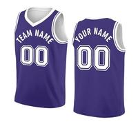 Personalized Your Own Basketball Jersey Sports Shirt Printed Custom Team Name Number Logo for Men Youth Dark Purple