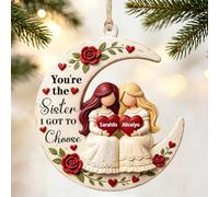 Personalized You're The Sister I Got to Choose Christmas Ornament