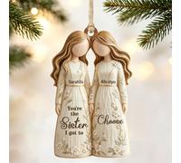 Personalized You're The Sister I Got to Choose Christmas Ornament