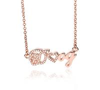 Personalized Zircon Custom Name Necklaces Gold Stainless Steel Chain Dainty Crystal Letter Pendants 3D Choker Women