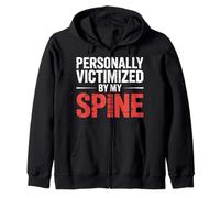 Personally Victimized By My Spine Scoliosis Back Pain |- Zip Hoodie